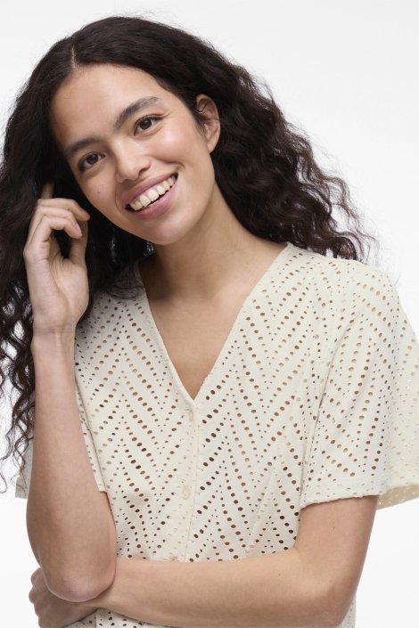 Vila videlaia v-neck s/s shirt/pb